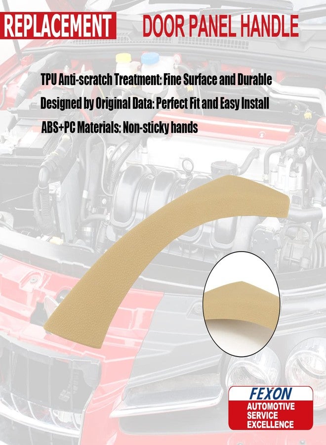 FEXON غطاء مقبض سحب لوحة باب السيارة الداخلي والخارجي من FEXON، 3 أزواج، بديل لسيارات BMW الفئة الثالثة E90 E91 E92 E93 (323، 325، 328، 330، 335) باللون البيج. - Image 4